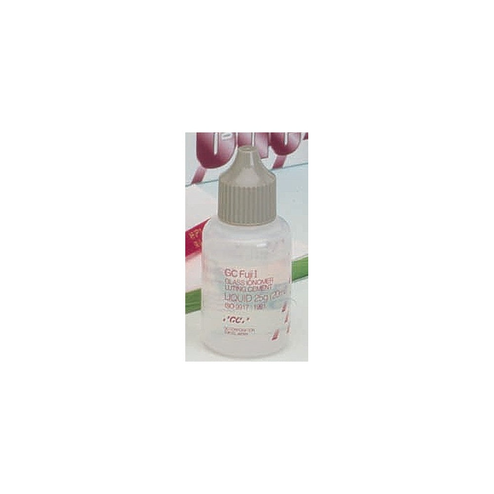 GC 003206 Fuji I Radiopaque Glass Ionomer Luting Cement Liquid 20 mL 000135 GC 003206 Fuji I Radiopaque Glass Ionomer Luting Cement Liquid 20 mL 000135